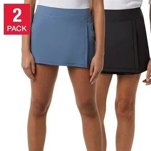 32 Degrees 2-Pack Everyday‎ Skort Girls XS (5/6) Stretch Wrap Front Elastic Band
